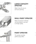 Beavorty Professional Aluminum Pneumatic Air Paint Sprayer Gun for Furniture and Automotive Equipment Repair showing large capacity sprayer.