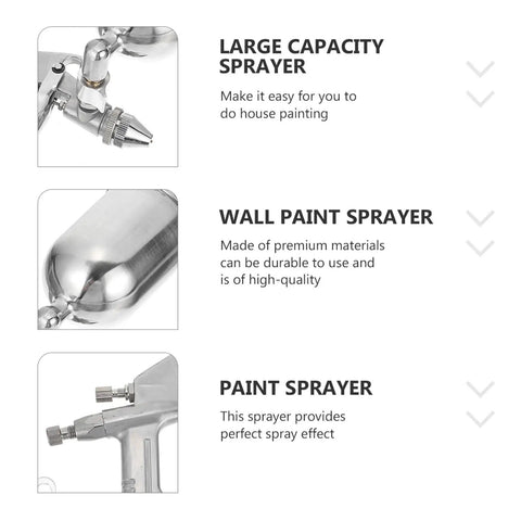 Beavorty Professional Aluminum Pneumatic Air Paint Sprayer Gun for Furniture and Automotive Equipment Repair showing large capacity sprayer.