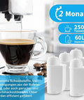 Top Shelf Replacement Water Filters For Siemens Eq6 Eq9 Coffee Machines 4 Pack Compatible With Brita Intenza Tcz7003 Tz70033, in use with coffee.