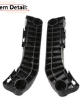 Pair of black plastic front bumper brackets for Toyota Camry (2007-2011), driver and passenger sides