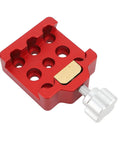 Heavy Duty Dovetail Clamp For Telescopes And Cameras, Aluminum Alloy Saddle Mount Base With M6 And M8 Holes, top view