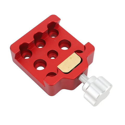 Heavy Duty Dovetail Clamp For Telescopes And Cameras, Aluminum Alloy Saddle Mount Base With M6 And M8 Holes, top view