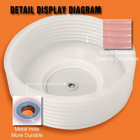Detail view of dust bowl in 8.25 Inch Hole Saw Kit For Recessed Lights With Dust Bowl Catcher Arbors Replacement Drill Bit And Hex Key