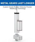 Electric linear actuator with mounting brackets; 5.9-inch stroke, 220 lb force, 12 V motor