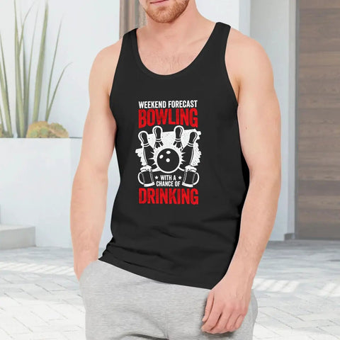 Men's Dope 100% Cotton Muscle Tank Top, Badass Bicycle Mechanic Graphic Tee, Fresh Summer Undershirt, Lightweight Breathable Gym Shirt For Workouts And Sun Shield with bowling graphic.