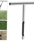 Stainless Steel T Handle Soil Probe For Garden Lawn And Farm Use Compact And Lightweight Sampler with Anti Skid Grip