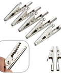 Stainless Steel 51mm Crocodile Clips 10 Pack With Screw Probe Fix Alligator Test Clips For Battery Terminals Stereo Wiring And DIY Electronics Projects