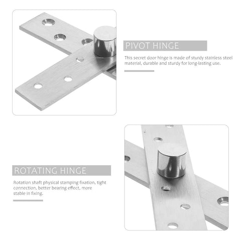 Stainless Steel Pivot Hinge Set For Cabinet And Aluminum Frame Doors with 360 degree rotation and rust-resistant finish.