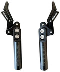 Dual Composite Scissor Wheel Lock Set for Wheelchairs, black finish, aluminum alloy, DIY install, sports wheelchair replacement parts
