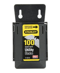 4 Pack Heavy Duty Utility Blades With Wall Mount Dispenser, 100 Blades Per Package, Fits Most Utility Knives, Compatible With 11-921A Series