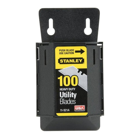 12 Pack Heavy Duty Utility Blades With Wall Mount Dispenser, 100 Blades Per Package, 1,200 Total Blades, Fits Most Standard Utility Knives