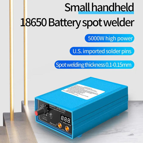 Beast 5000W Battery Spot Welder With 10 Level Power Adjustment for fast welds on 18650 cells, compact and portable unit