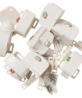 9-piece Magnetic Cabinet Locks With 1 Key, 8 Lock Pack for easy kidproofing of cabinets and drawers, shown with screws.