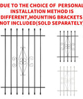 Heavy Duty Window Bars With Spear Point Design 24 By 36 Inches White Security Guards shown in black and white options