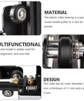 Top Notch V Shape Groove Plastic Bearing Pulleys For 3D Printer Rollers with close-up details of material, multifunction, and design