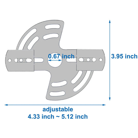 Adjustable Ceiling Light Mount Crossbar With Screws And Nuts Go To Fixture Bracket For Wall Or Ceiling Installations Close To Ceiling Chandelier Plate Fits 4.33 To 5.12 Inch Hole Spacing Easy Fit And Solid Support, 0.67 inch center hole