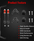 Ram 1500 Front Suspension Stabilizer Bar Set With Sway Bar End Links And Bushings For 2009 To 2018 Dodge Ram And 2019 To 2022 Ram 1500 Classic Replaces K80894 55398938AC AB, black steel bar and hardware