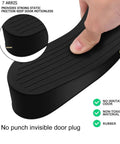 Flexible Durable Door Stopper For Bottom Of Door Black Large Anti Slip Skid Resistant rubber stopper in hand