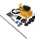 Pro Grade Portable Line Boring Machine For Excavators, detailed components layout including drill kit and attachments.