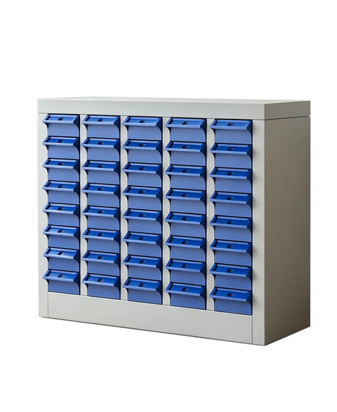 40 Drawer Steel Parts Cabinet With ABS Bin Organizers For Garage And Workshop Pro Grade Storage