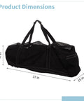 Big Black Mesh Duffle Bag For Scuba Gear And Snorkel Sets See Through Beach Tote For Travel Pool And Sports Extra Large 37 X 15 X 15