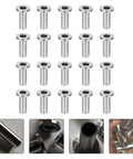 Topperfun Stainless Steel Wire Rope Protector Sleeves 50 Pack With Drill For Railing Kit Outdoor Indoor Prevent Wear And Damage Cable Guarding, 50 sleeves