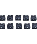 10 Pack Heavy Duty Contact Block And Momentary Push Button Switch Zb2 Be101 arranged in two rows for easy access and installation.