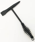 Heavy Duty Welding Chipping Hammer With Coil Spring Handle For Shock Absorption, 10.5 Inch Overall Length, Tempered Chisel And Point Ends