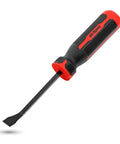 Beefy 8 Inch Pry Bar With Ergonomic Non Slip Handle And Striking Cap, Carbon Steel Build With Rust Resistant Coating