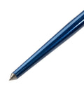 Beefy 30 Inch Alignment Bar Dual End Prying Tool in Chrome Alloy Steel, detailed view of pointed end, blue finish.