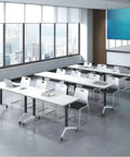 Super Slick Folding Computer Desk With Hella Flexible Splicing Design For Training Tables And Conference Rooms in modern office setup.