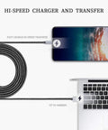 Braided USB-C charging cables, 6 ft, 3A, 5-pack for Samsung Galaxy devices; high-speed charging.