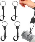 Adjustable Ski Glove Leash For Winter Sports Must Have Wrist Straps Keeping Your Gloves Secure 2 pairs black elastic straps