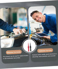 Technician using Six Pack Wire Piercing Probes for Multimeters on vehicle for nondestructive electrical testing, metal tips visible