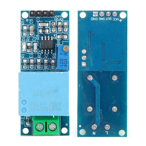 Knockout Precise Ac Voltage Sensor Module Packing A Nifty Zmpt101B Chip Single Phase Detection Board visible from top and bottom views.