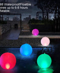 Inflatable Solar Floating Pool Lights Glow Globes 14 Inch Waterproof IP68 LED Lit Color Changing Night Lights for pool