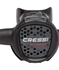 Front view of AC2 Compact Scuba Regulator For Beginner Divers And Travelers Budget Friendly Piston First Stage Plus Compact Second Stage