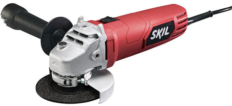 Workhorse 6 Amp 4-1/2 Inch Angle Grinder With 11000 RPM Tool Free Guard Heavy Duty Metal Gear Housing Compact Grip For Easy Control Vibration Reducing Handle And Wrench Storage For Quick Smooth Grinding