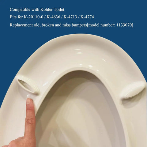 Installing bumper from 8 Pack Toilet Seat Bumpers Replacement Kit For Standard Toilets, Fits Models 1133070 And 1236365.