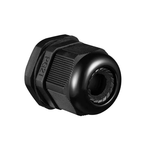 PG21 Nylon Cable Gland Joint Waterproof IP68 Locknut Kit for 13 to 18 mm Cable Wires, Dust Proof, Chemical Resistant, Side View