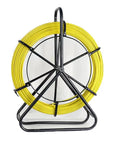 Fiberglass Fish Tape Wire Cable Puller Rod Duct Rodder 6mm 328ft For Electrical Run Non Conductive Conduit Fishtape Steel Bracket