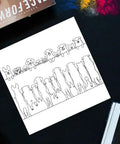 Cute Dog Clear Stamp And Die Set for Card Making and Scrapbooking featuring dog designs on silicone stamp for embossing.
