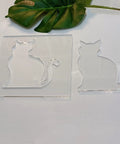 Clear Acrylic Cat Paw Router Template For Woodworking Solid 1/4 Inch Thick Jig for precise cat silhouette cuts.