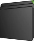 Three Pack Mouse Pads Eight Point Five By Eleven Inches Black With Non Slip Rubber Base Anti Fray Edges Waterproof Surface