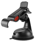 Universal Car Phone Mount Holder With Industrial Strength Sticky Gel Pad And Quick One Hand Release Cradle, black color and adjustable design.