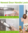 Kid Friendly Door Lever Lock For Easy Baby Proofing No Drill Install Simple One Hand Use Toddler Safe Door Handle Lock For Doors