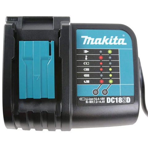 Super Quick 7.2-18V LXT Battery Charger with Smart Chip and Built In Cooling Fan shown from top view