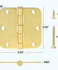 30 Pack 3-1/2 By 3-1/2 Inch Door Hinges With Removable Pin For Quick Door Swaps, Matte Black Finish, Steel Hinge Set