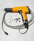 Jaryannix 110V Electrostatic Powder Coating Machine with spray gun, hose, and nozzles for smooth finishes on metal parts.