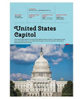 Eight Poster US Government Buildings Set For Classrooms 12 By 18 Inch Wall Posters Social Studies Capitol building with clouds, Made In USA